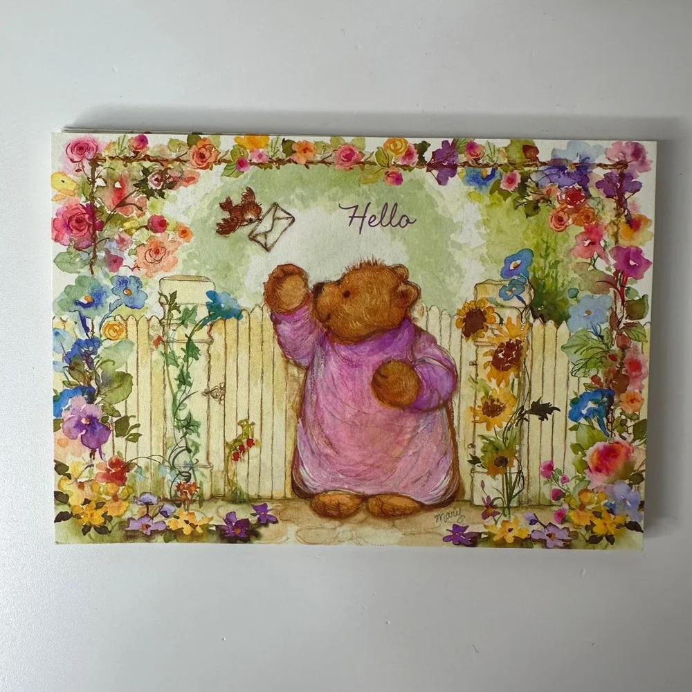 Vintage Heartline Hallmark Teddy Bear Stationery & Notecards 2 Partial Packs